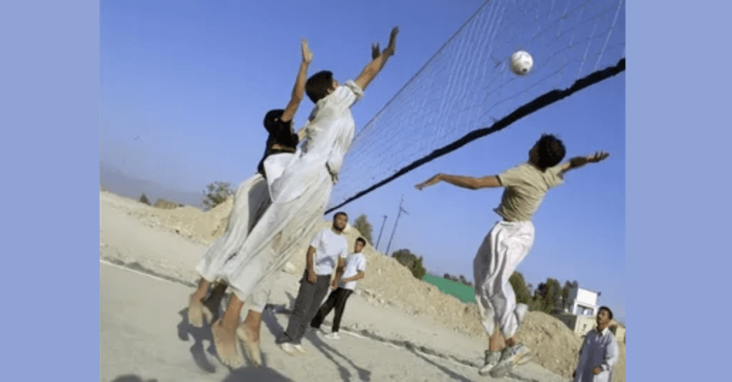 Afghan's Local Playing Volleyball